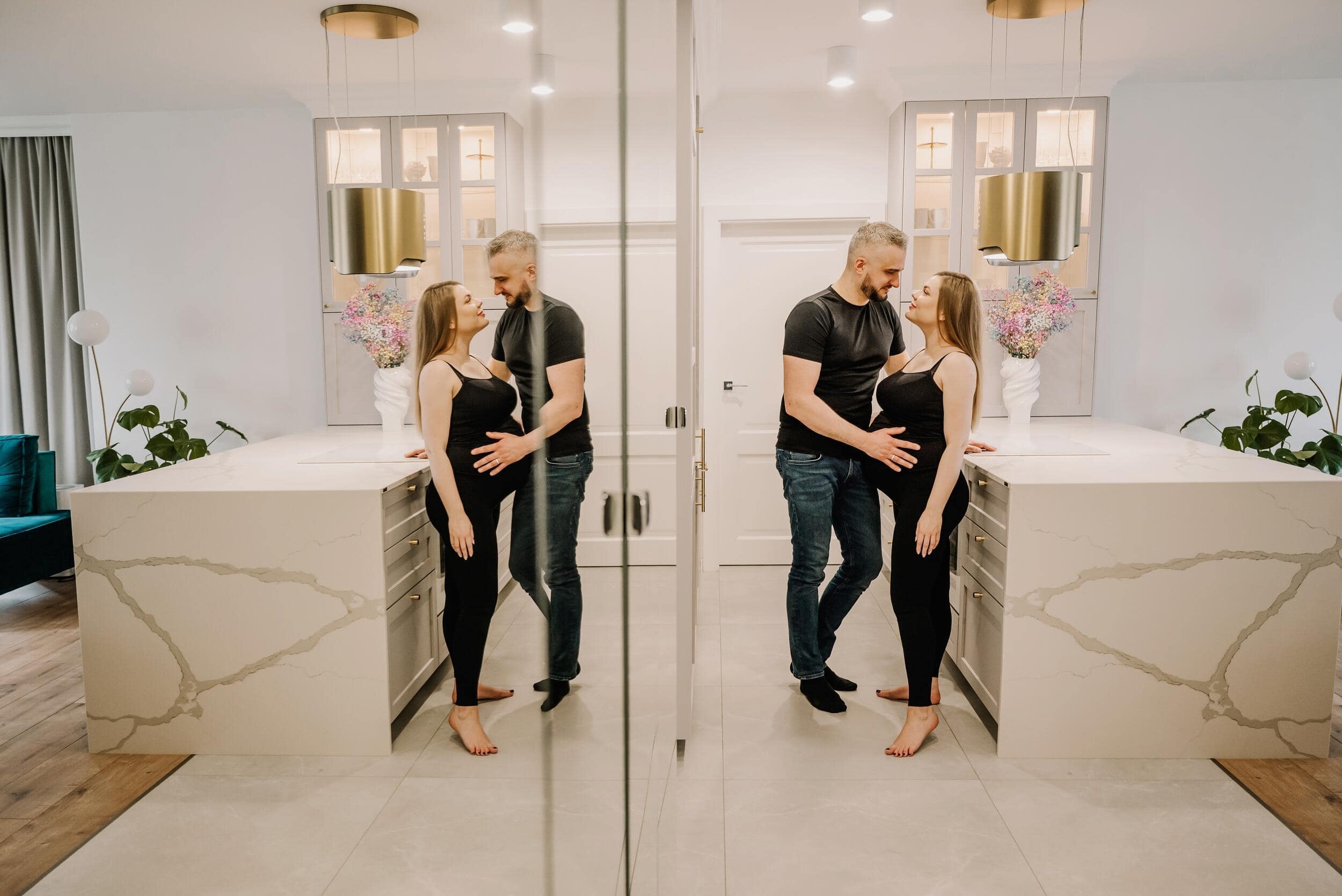 Sesja ciążowa w domu